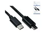 USB 3.1 C tipo - micro B kabelis, juodas, dėžutė, 2 m DINIC dėžutė